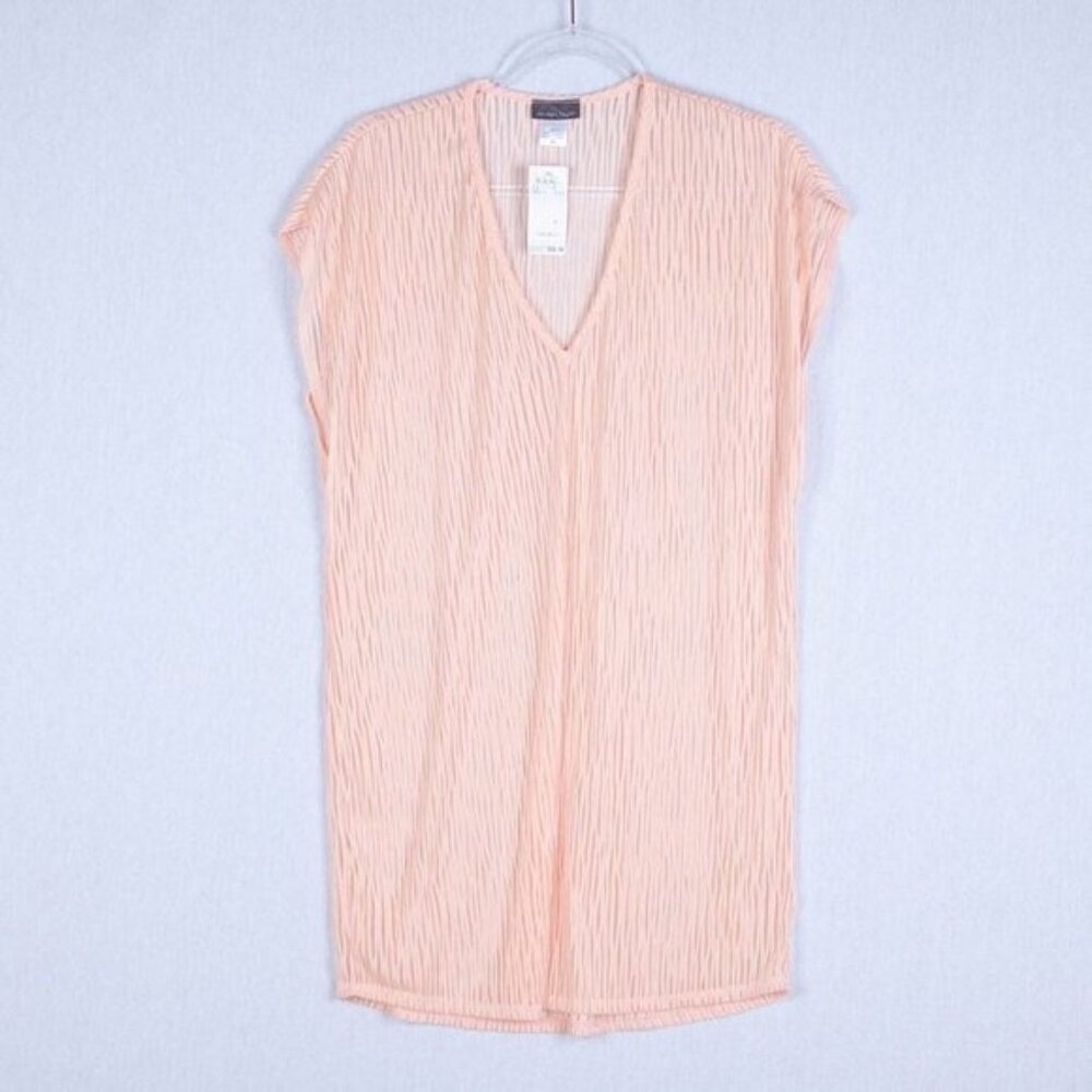 NWT Jordan Taylor Womens Burnout V-Neck Cover Up Size M Pink Summer Beach Travel